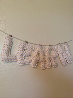 LEARN 📝✏️ letter banner (hand sewn)